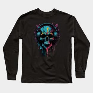 ink splash skull Long Sleeve T-Shirt